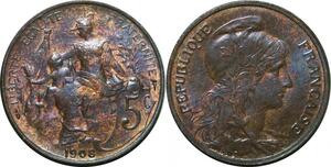 P4674 France 5 Centimes Dupuis 1908 SUP+ -> Faire offre