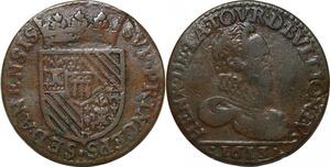P4683 France Bouillon Sedan Double liard Oord 1613 Henri Tour d'Auvergne 1591-1623