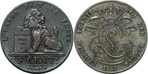 P4684 Belgium 5 Centimes Leopold I 1851 -> Make offer