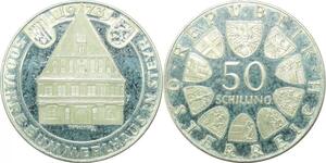 P4704 Austria 50 Schilling 500 Years Bummerlhaus Steyr 1973 Silver Proof