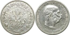 P4731 Austria Habsburg 5 Kronen Corona Franz Joseph I 1909 Silver ->Make offer