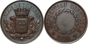 P4735 France Médaille Exposition Horticole Bourges 1870 SUP -> Faire offre