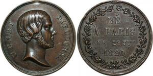 P4737 France Médaille Henri Dieudonné Comte Artois Né Paris 1820 Bourbons