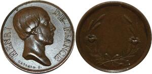 P4740 France Médaille Henri de France Gayrard Artois Duc Bordeaux SUP -> Faire offre