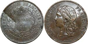 P4749 France Médaille Centenaire Exposition Universelle 1789 1899 Barre -> F offre