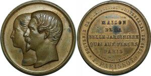 P4757 France Médaille Exposition Universelle 1855 Napoléon III Eugénie SUP