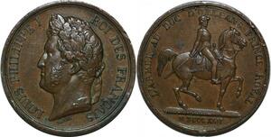P4759 France Médaille Louis Philippe Armée Duc Orléans 1842 Barre -> Faire offre