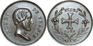 P4764 France Médaille Henri de France Fides Spes Bourbon Comte Chambord SUP