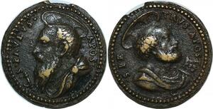 P4774 Rare Medaglia Italy Papal States S Petrvs Apost S Pavlvs Apos XVI XVII