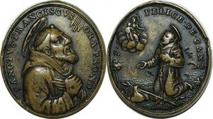 P4775 Rare Medaglia Papal States Italy Sanctvs Franciscvs Cant