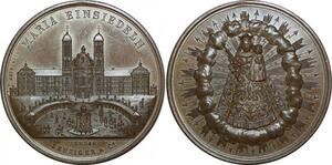 P4777 Rare Schweiz Medal Maria Einsiedeln 1890 Benziger Drentwett UNC