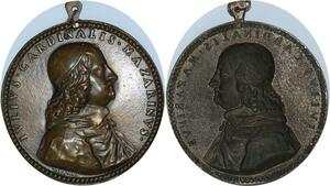 P4782 Très Rare France Fonte Cardinal Mazarin Louis XIV Jean Warin SUP -> Faire offre