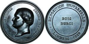 P4784 Rare France Medaille Prince Jerome Napoleon Exposition Universelle 1862 SPL