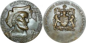 P4792 Canada Medal 400 years Jacques Cartier Lenoir 1934 Paris SUP