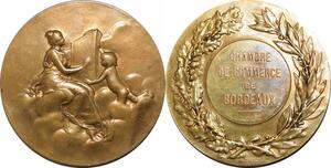 P4798 France Médaille Chambre Commerce Bordeaux Allégorie 1900 Daniel Dupuis SUP