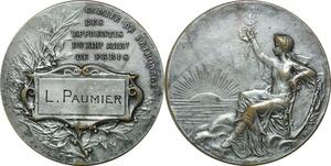 P4806 France Médaille Comité Patronnage Apprenti 3ème arrdt Paris Paumier Silvered