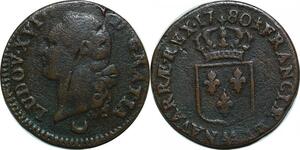 P4871 France Sol Louis XVI 1780 AA Metz -> Faire offre