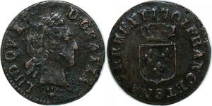 P4877 France Liard à la vieille tête Louis XV 1770 S Reims -> Faire offre