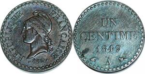 P4907 France Un cCentime Dupré 1849 A Paris -> Faire offre