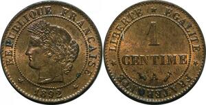 P4912 France 1 Centime Dupuis 1892 A Paris Splendide Fleur de Coin ->Faire offre