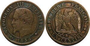 P4924 France 1 Centime Napoléon III 1856 BB Strasbourg ->Faire offre