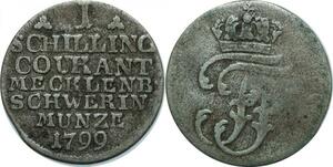 P4934 Germany Mecklembourg Schwerin Schilling courant Friedrich Franz I 1799