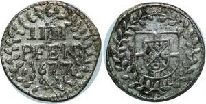 P4939 Scarce Germany Trier 4 Pfennig Johann Hugo 1677 Silver -> Make offer