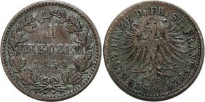 P4946 Germany Kreuzer 1859 Frankfurt Free Stadt Silver -> Make offer