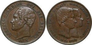 P4963 Belgium Essai 10 Centimes Léopold Ier Mariage duc Brabant 1853 AU