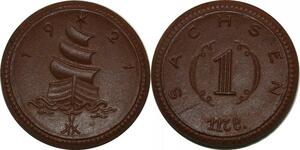 P5079 Germany Notgeld One Mark 1921 Porcelaine UNC -> Make offer