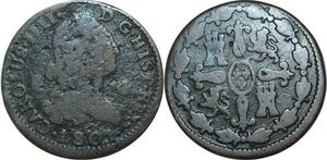 P5080 Spain 4 Maravedis Charles IV 1801 Segovia -> Make offer