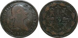 P5081 Spain 4 Maravedis Charles IV 1806 Segovia -> Make offer