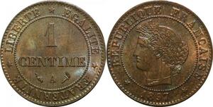 P5095 France 1 Centime Cérès 1897 A Paris FDC Rainbow ->Faire offre