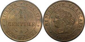 P5096 France 1 Centime Cérès 1897 A Paris SPL + ->Faire offre