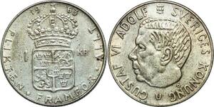 P5175 Sweden Krona Gustav VI 1963 U Silver -> Make offer