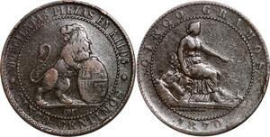 P5178 Spain 5 Centimos Provisional Government 1870 OM -> Make offer