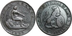 P5183 Spain 5 Centimos Provisional Government 1870 OM -> Make offer