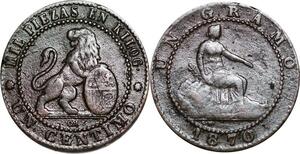 P5213 Spain Centimo Provisional Government 1870 OM -> Make offer