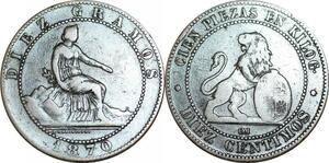 P5237 Spain 10 Centimos Provisional Government 1870 OM -> Make offer