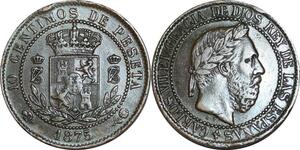 P5267 Spain 10 Centimos Charles VII 1875 b -> Make offer