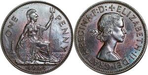 P5306 UK Penny Elizabeth II 1964 UNC -> M Offer