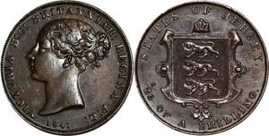 P5309 Rare Jersey 1/26 Shilling Queen Victoria 1841 AU -> M Offer