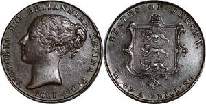 P5312 Jersey 1/13 Shilling Queen Victoria 1861 -> M Offer