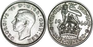 P5325 United Kingdom Shilling George VI 1944 Silver -&gt; M Offer