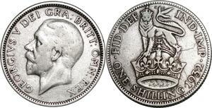 P5327 UK Shilling George V 1932 Silver -> M Offer
