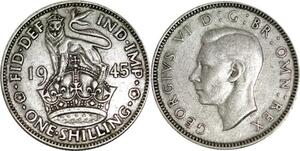 P5340 UK Shilling George VI 1945 Silver -> M Offer