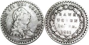 P5349 Rare UK Shilling 6 Pence George III 1811 Silver -> M Offer