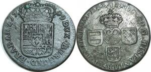 P5409 Spanish Netherlands Liard Felipe V 1709 Namur Quality -> M Offer