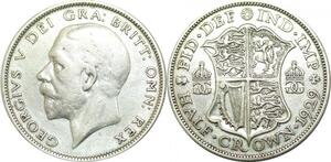 P5422 Great Britain Half 1/2 Crown George V 1929 Silver -> M Offer