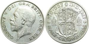 P5426 Great Britain Half 1/2 Crown George V 1928 Silver -> M Offer